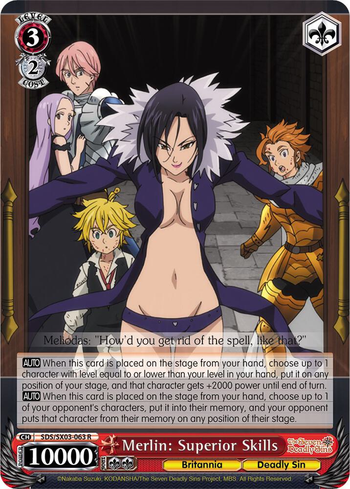 Merlin: Superior Skills - The Seven Deadly Sins - Weiss Schwarz