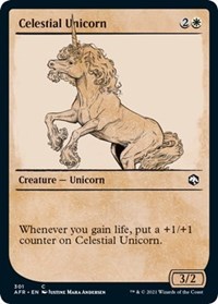Celestial Unicorn (Showcase) - Adventures in the Forgotten Realms - Magic: The Gathering card