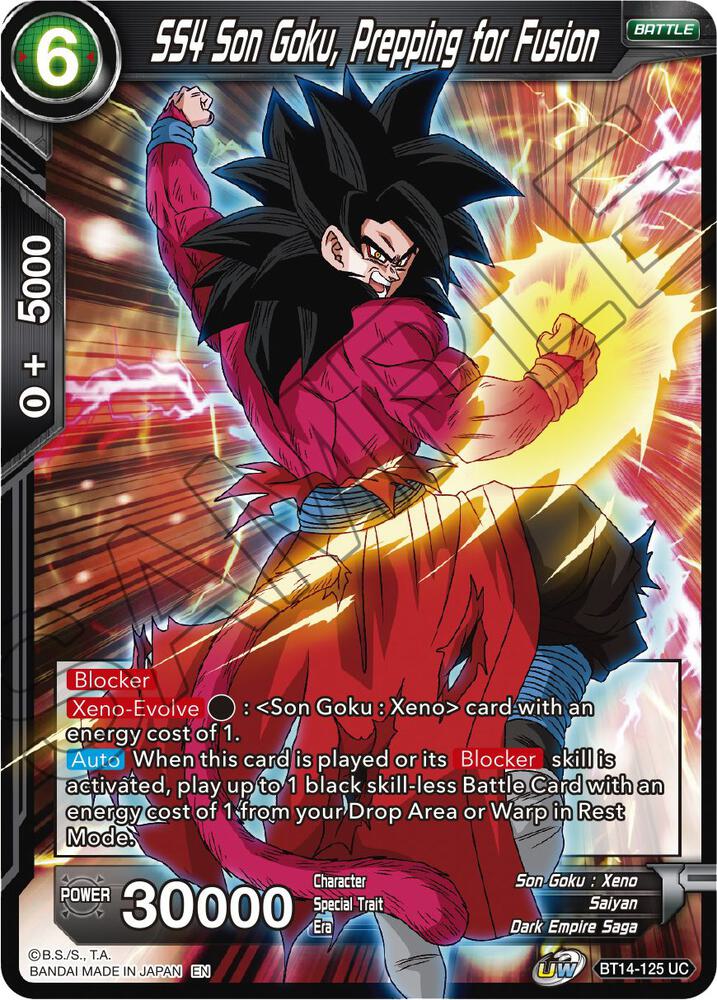 SS4 Son Goku, Prepping for Fusion - Cross Spirits - Dragon Ball