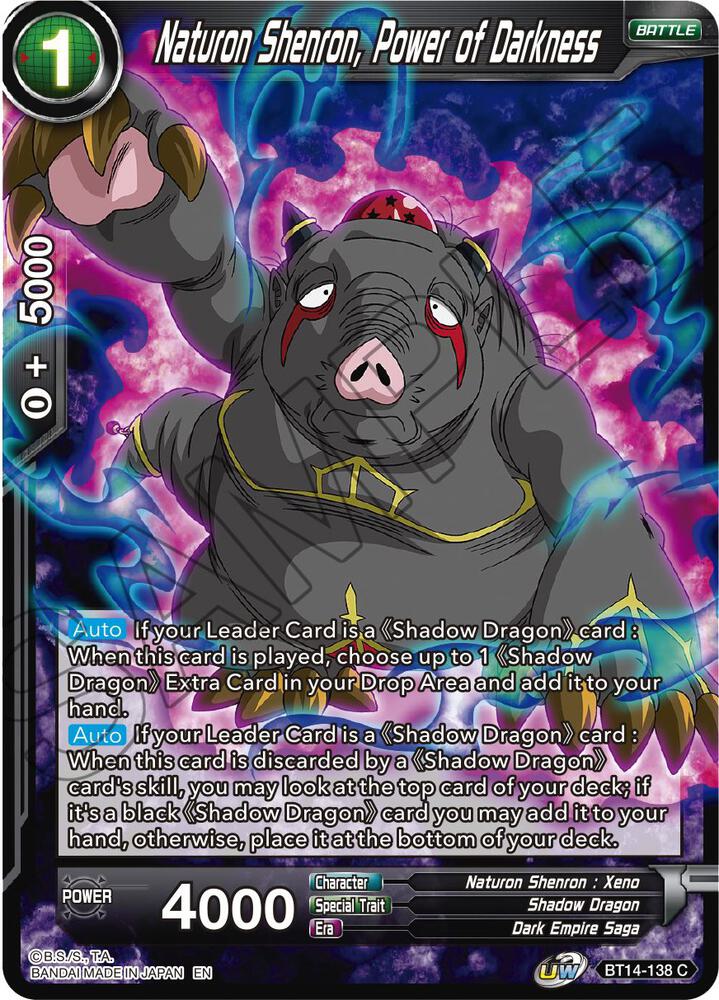 Naturon Shenron, Power of Darkness - Cross Spirits - Dragon Ball