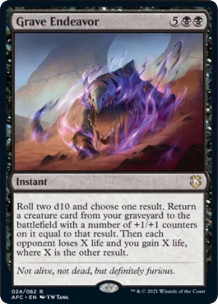 Grave Endeavor 24 card