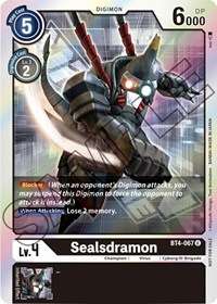 Sealsdramon - BT4-067 (Event Pack 1) - Great Legend - Digimon card