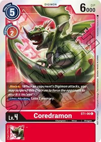 Coredramon - ST1-06 (Event Pack 1) - Starter Deck 01: Gaia Red - Digimon card