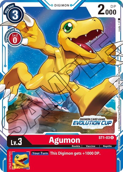 Agumon - ST1-03 (July Evolution Cup 2021 Stamped) Starter Deck 01: Gaia Red card price