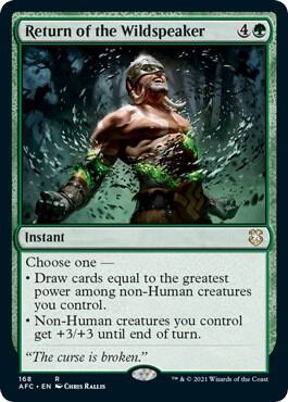 Return of the Wildspeaker 168 card