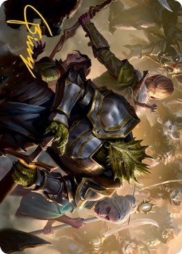 You Come to the Gnoll Camp Art Card (Gold-Stamped Signature)