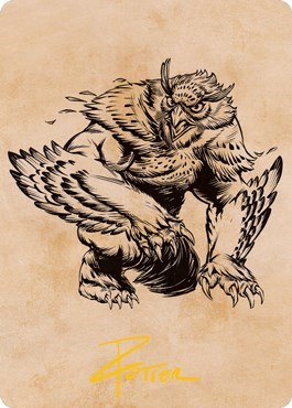 Owlbear (Showcase) Art Card (Gold-Stamped Signature)
