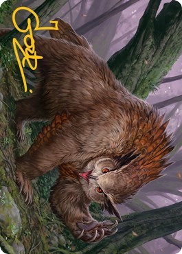 Owlbear Art Card (Gold-Stamped Signature)