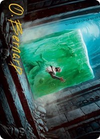 Gelatinous Cube Art Card (Gold-Stamped Signature)