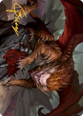 Manticore Art Card (Gold-Stamped Signature)