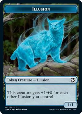Illusion // Zombie Double-Sided Token 3 // 9 card