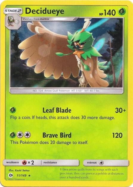 Decidueye - 11/149 (Water Web Holo) 011/149 from Miscellaneous Cards & Products