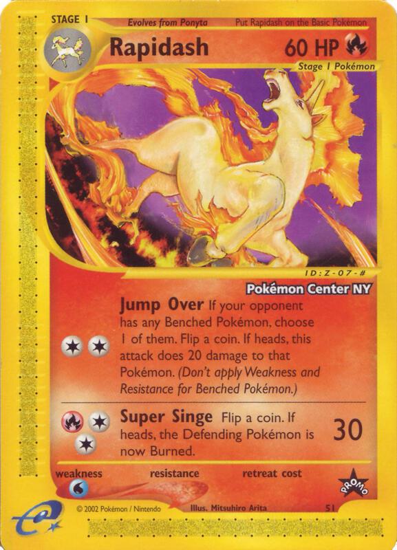 Rapidash [Pokemon Center NY] 51/53 from WoTC Promo