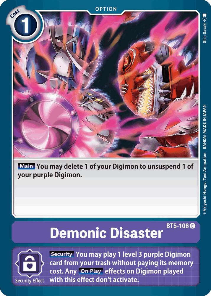 Demonic Disaster - Battle of Omni - Digimon Card Game - TCGplayer.com