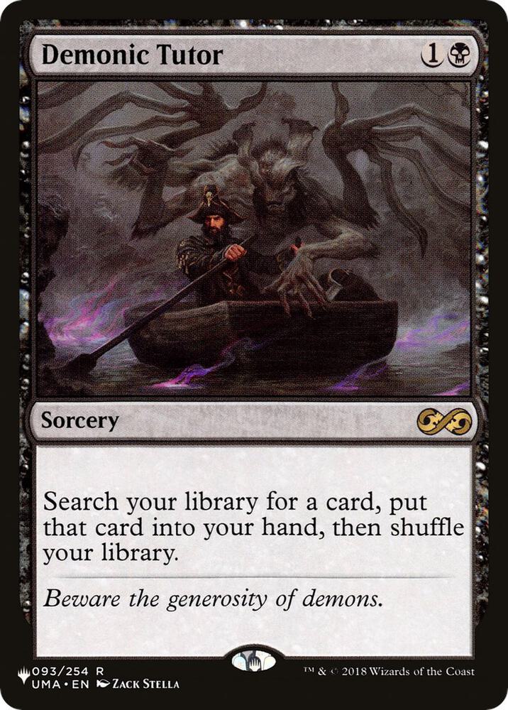 Demonic Tutor (UMA) - The List Reprints - Magic: The Gathering