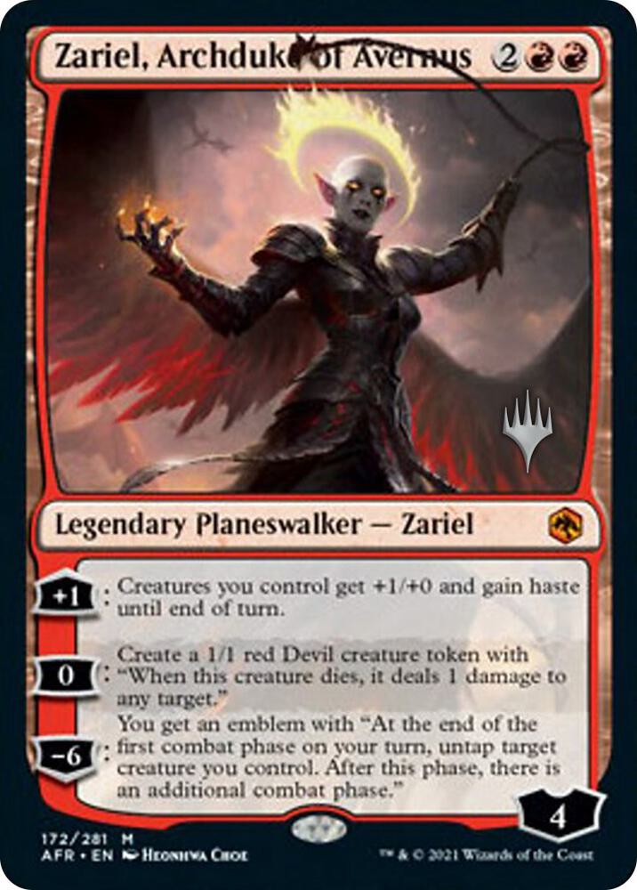 Zariel, Archiduquesa De Averno (Zariel, Archduke Of Avernus) · Adventures In The Forgotten Realms (AFR) #285 · Magic: The Gathering Search