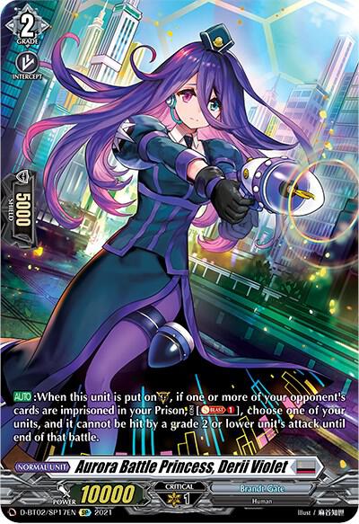 Aurora Battle Princess, Derii Violet (SP) - D-BT02: A Brush with Aurora Battle Princess, Derii Violet (SP) - D-BT02: A Brush with