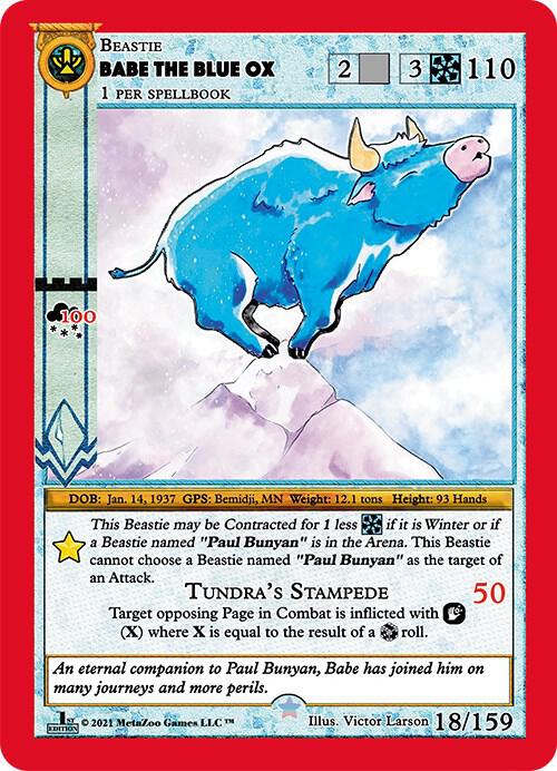 青い悪魔 Babe The Blue Ox - Cryptid Nation: First Edition - MetaZoo