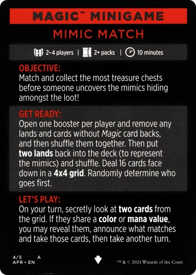 Magic Minigame: Mimic Match