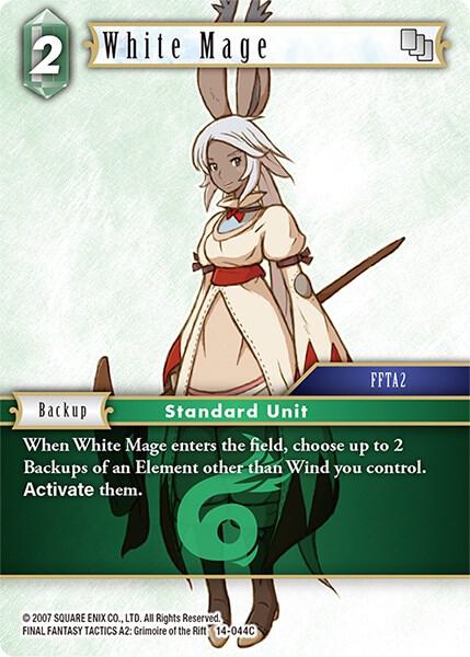 mtg final fantasy white mage - 1-161C The Gathering (MTG) card images and symbols Wizards of the Coast Rosa, Resolute White Mage #555
