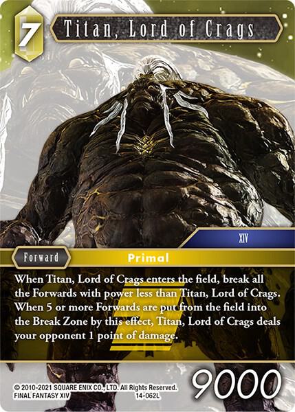 Titan, Lord of Crags - Opus XIV: Crystal Abyss - Final Fantasy TCG