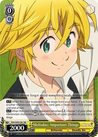Meliodas: Important Things - The Seven Deadly Sins