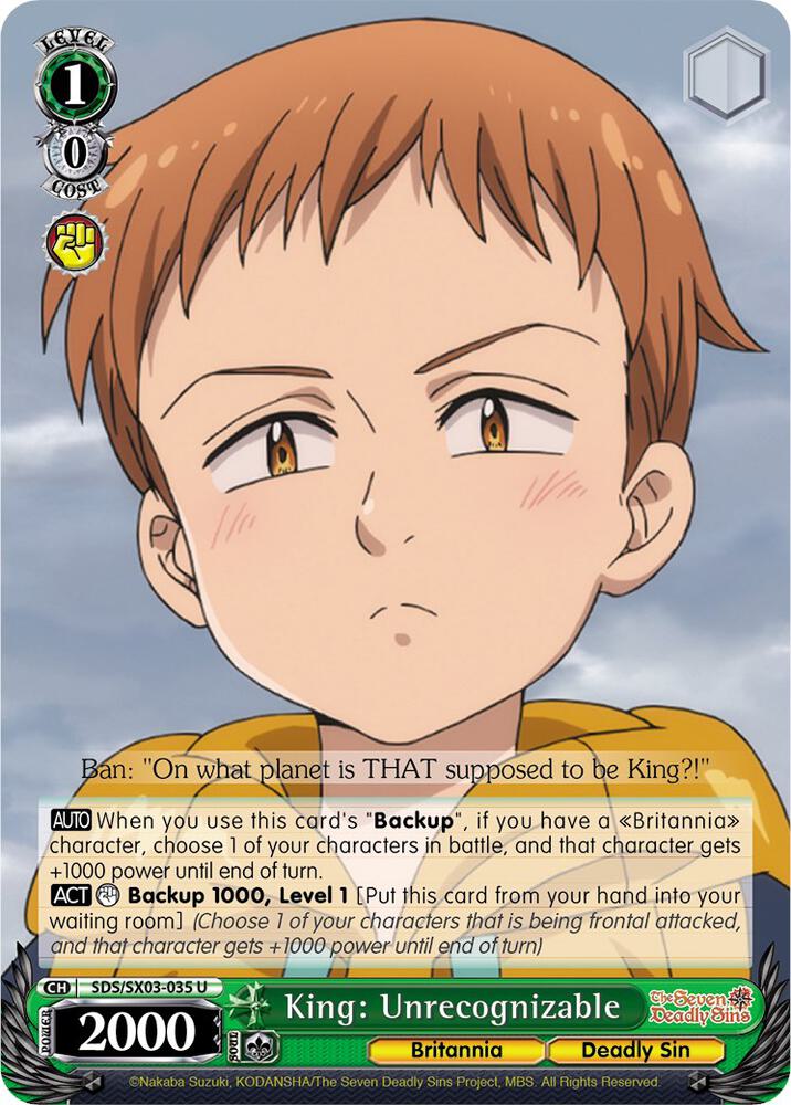 King: Unrecognizable