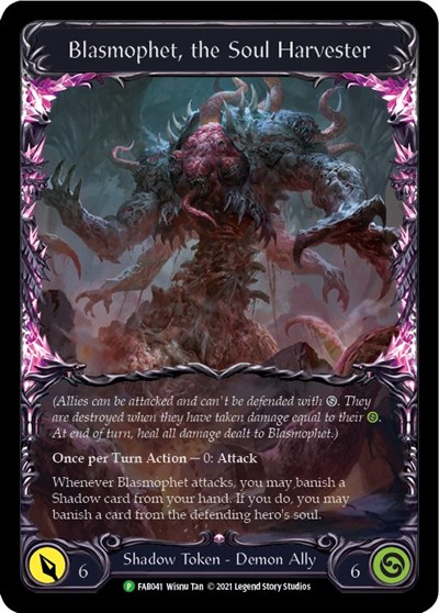 Blasmophet, the Soul Harvester - FAB041 Flesh and Blood: Promo Cards Promo Flesh and Blood card — value and price