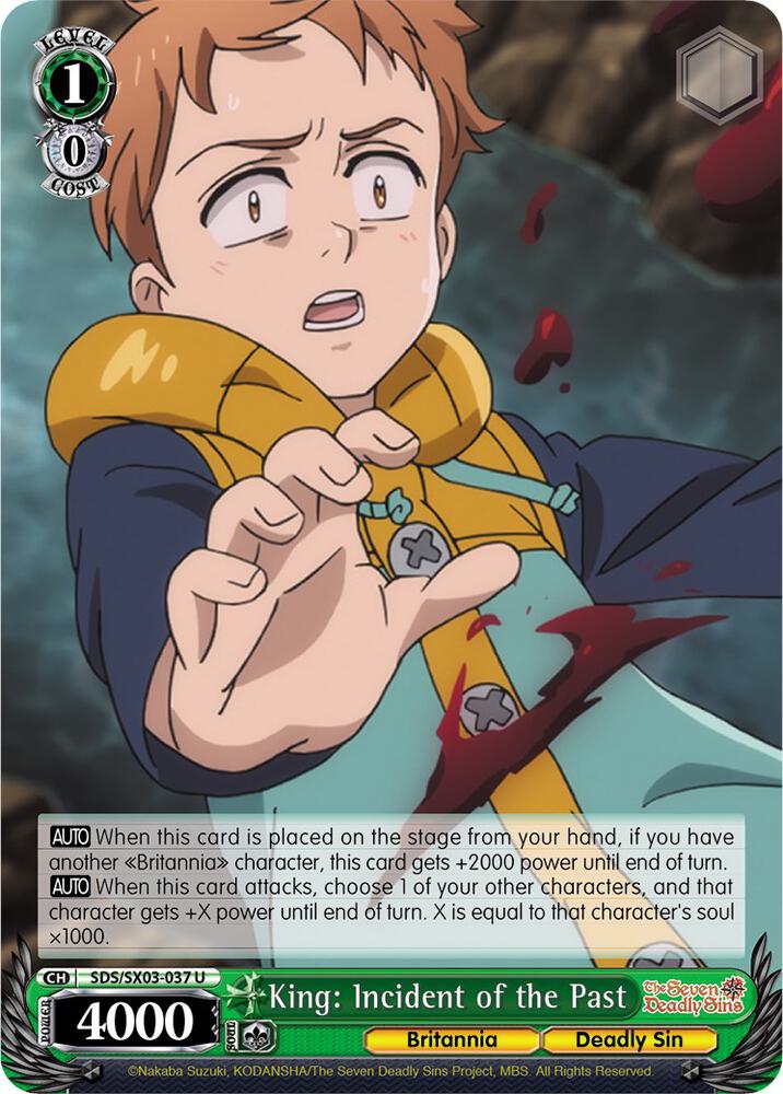 King: Incident of the Past - The Seven Deadly Sins - Weiss Schwarz