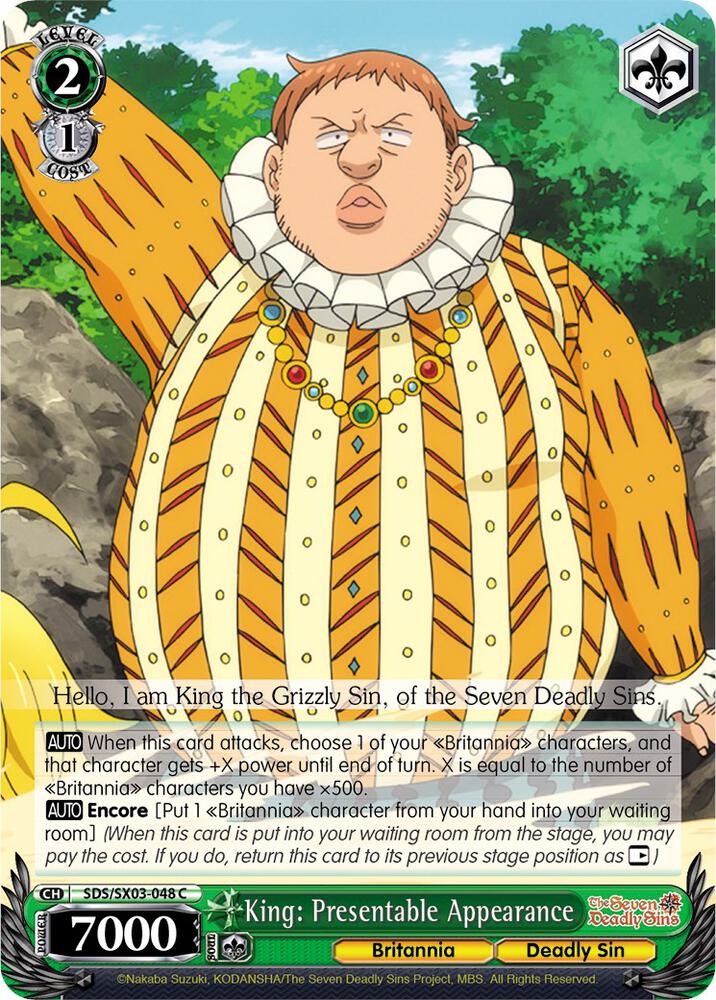 King: Presentable Appearance