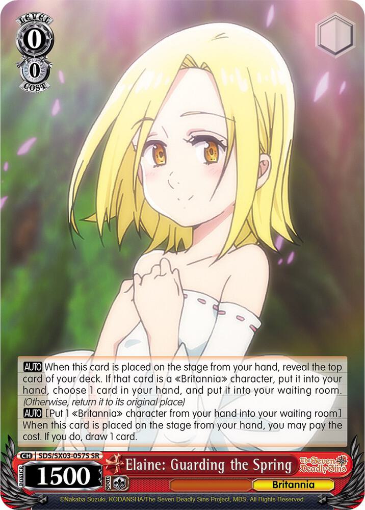 Elaine: Guarding the Spring (SR) - The Seven Deadly Sins - Weiss