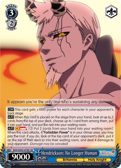 Hendrickson: No Longer Human (SR) card