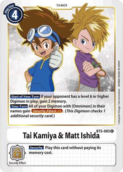 Tai Kamiya & Matt Ishida - Battle of Omni - Digimon Card Game -  TCGplayer.com
