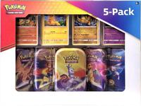 pokemon cards kanto pack Pokémon TCG: Kanto Friends Mini Tin 5-Pack Bundle (10 Booster Packs, 5  Coins, 5 Art Cards)