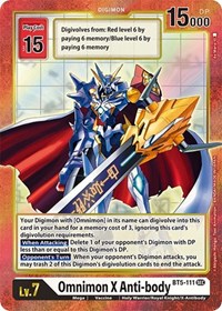 Omnimon X Anti-body (Alternate Art) - Battle of Omni - Digimon card