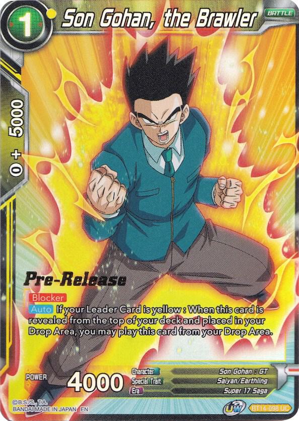 Son Gohan, the Brawler #BT14-098 — Cross Spirits Pre-Release Cards