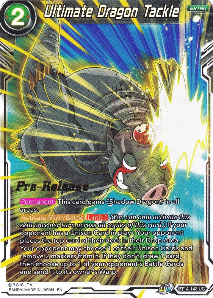 Ultimate Dragon Tackle #BT14-143 — Cross Spirits Pre-Release Cards
