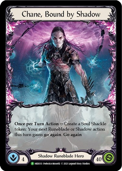 Chane, Bound by Shadow - HER033 Flesh and Blood: Promo Cards Promo Flesh and Blood card — value and price