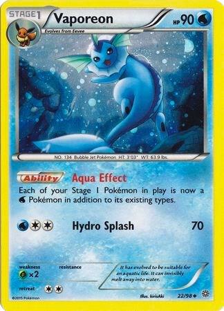 Vaporeon - 22/98 (Cosmos Holo) 022/098 from Miscellaneous Cards & Products