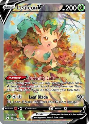 Leafeon V (Alternate Full Art) - SWSH07: Evolving Skies - Pokemon