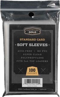 Cardboard Gold Card Sleeves Soft Card Sleeves for Standard Size Trading Cards (100-Count)