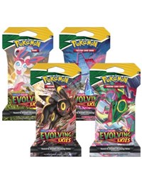 Evolving Skies Sleeved Booster Pack Art Bundle [Set of 4] from SWSH07: Evolving Skies Pokemon card image