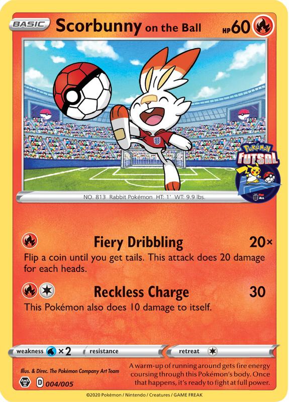 Scorbunny on the Ball - 004/005 (Pokemon Futsal) 004/005 from Miscellaneous Cards & Products