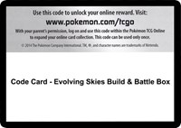 Code Card - Evolving Skies Build & Battle Box from SWSH07: Evolving Skies Pokemon card image