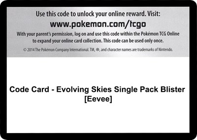 Code Card - Evolving Skies Single Pack Blister [Eevee]