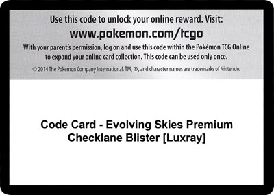 Code Card - Evolving Skies Premium Checklane Blister [Luxray]