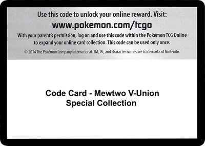 Code Card - Mewtwo V-UNION Special Collection