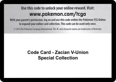 Code Card - Zacian V-UNION Special Collection