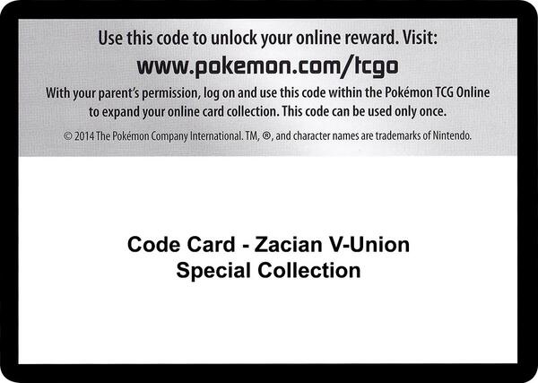 Code Card - Zacian V-UNION Special Collection