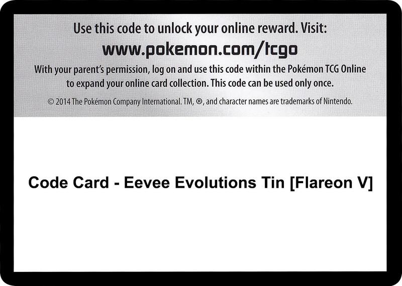 Code Card - Eevee Evolutions Tin [Flareon V]  from Miscellaneous Cards & Products